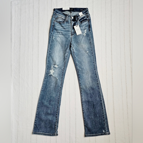 Judy Blue High Rise Bootcut Jeans Size 1/25 Slight Distressing Work Or Play NWT - Picture 8 of 15